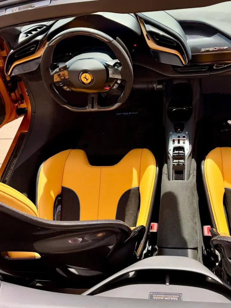Ferrari SF90 Spider Tailor Made 2025, dashboard — Milan Super Car Rental, Milan. Ferrari SF90 Spider Tailor Made in Milan The Ferrari SF90 Spider Tailor Made is offered…